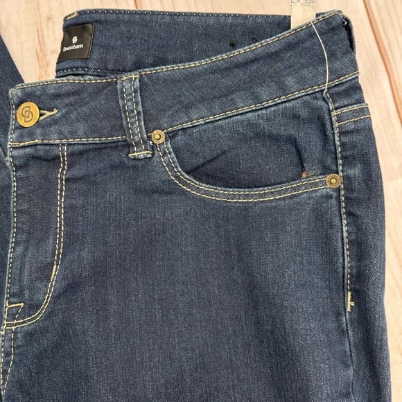 Dress Barn Slim Leg High Rise Dark Wash Denim Classic 5 Pocket Jeans Size 8 NEW - Picture 4 of 8